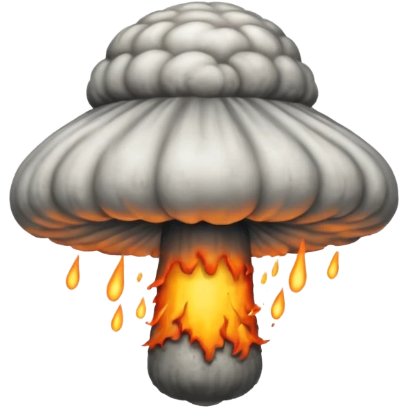 atomic bomb muschroom cloud in the shape of the letter T emoji
