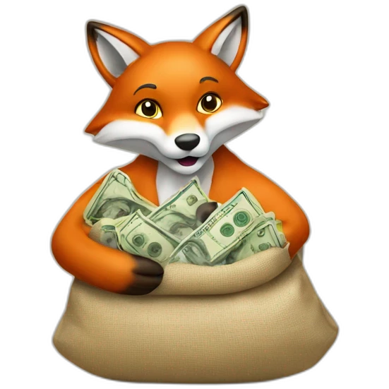Fox-with-Money-sack emoji