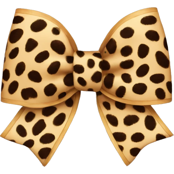 Leopard print bow  emoji