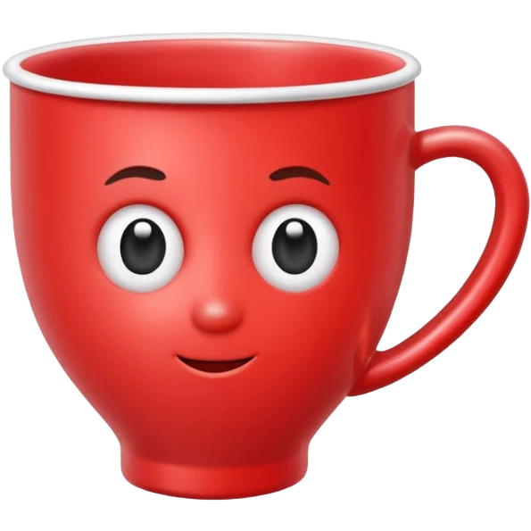 Make a red drinking cute emoji