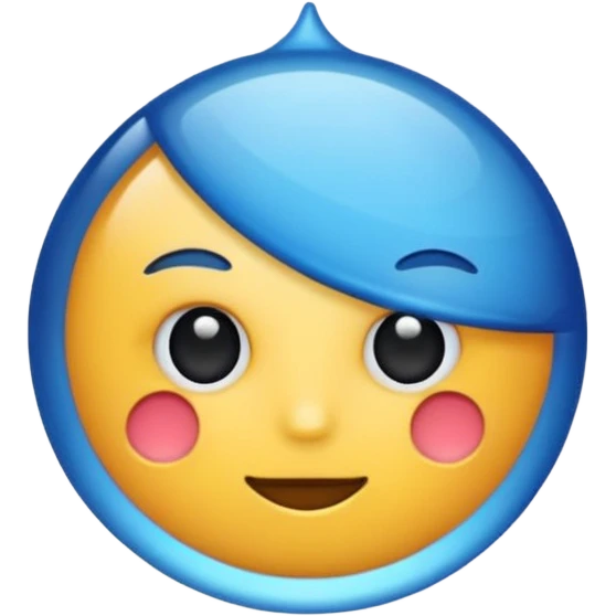 Um laço azul emoji
