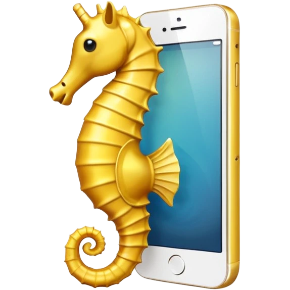 Yellow seahorse in the iPhone emoji