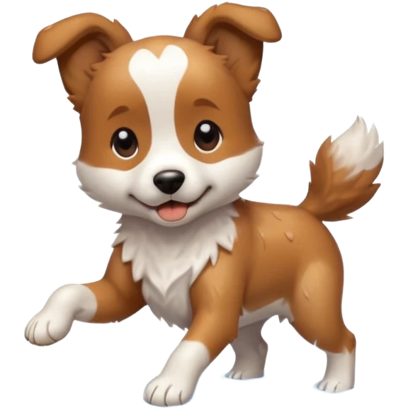 dog shaking off water, like a blur of fur emoji