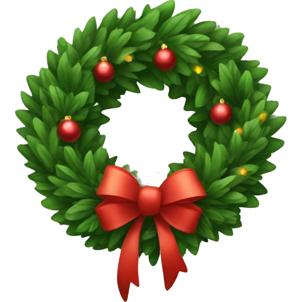 Christmas wreath emoji