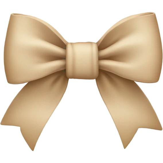 Beige bow emoji
