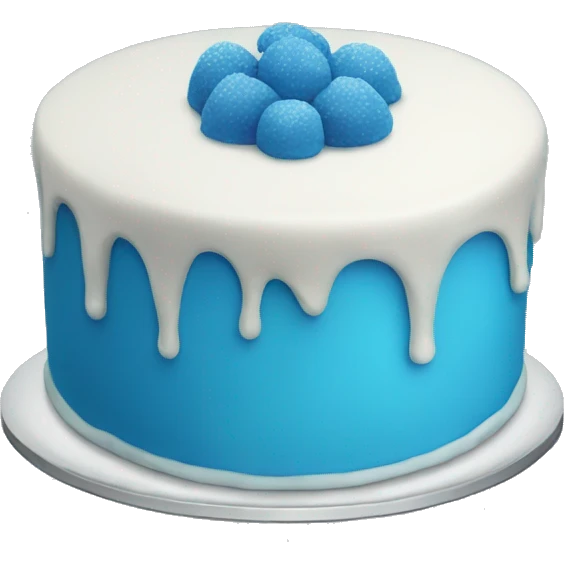 Blue cake emoji
