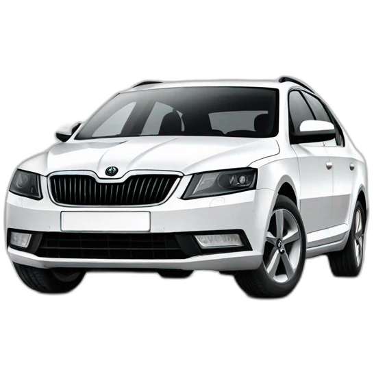 Skoda Octavia2 A5 white emoji