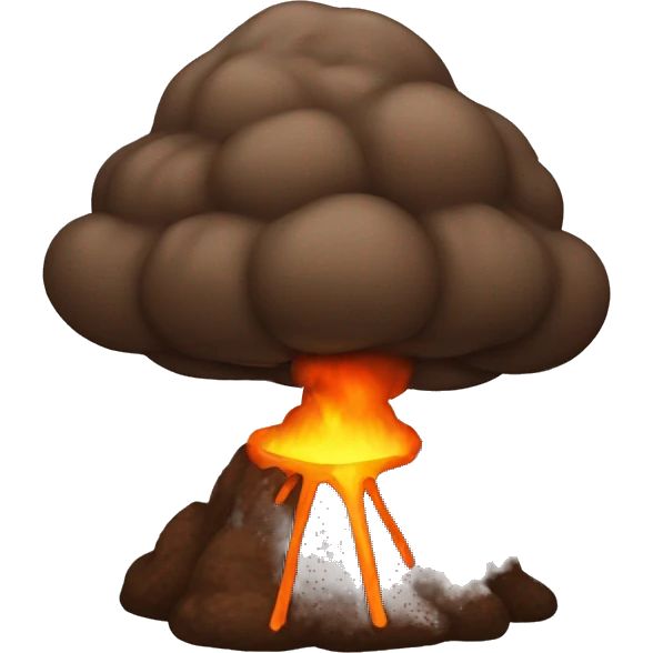poop volcano emoji
