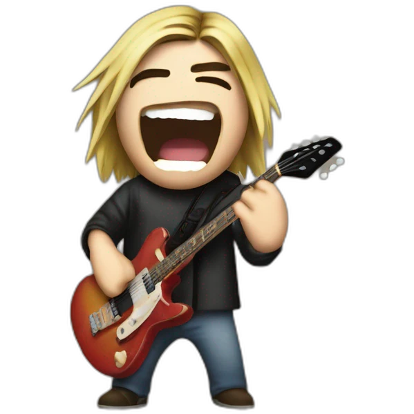 real lige kurt cobain slamming guitar emoji