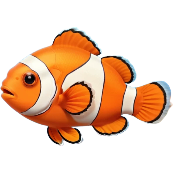 Clown fish in coral in the aquarium emoji