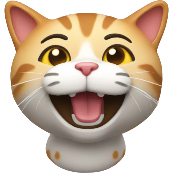 3D funny cat emoji