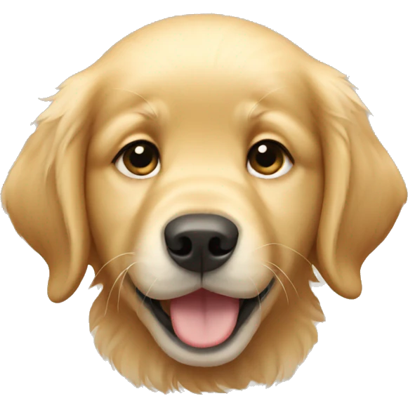 Golden retriever pup emoji