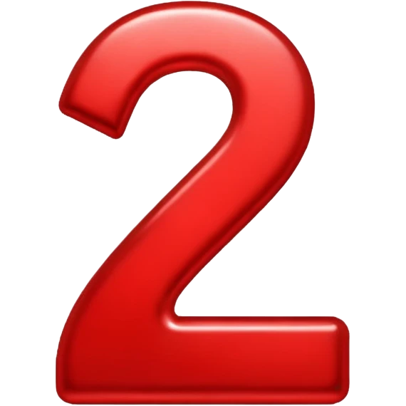 Red number "2" emoji