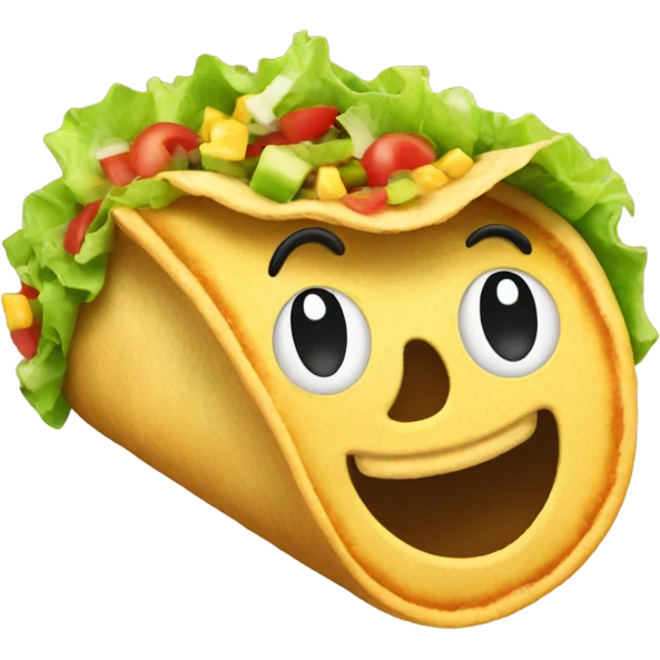 Happy taco emoji