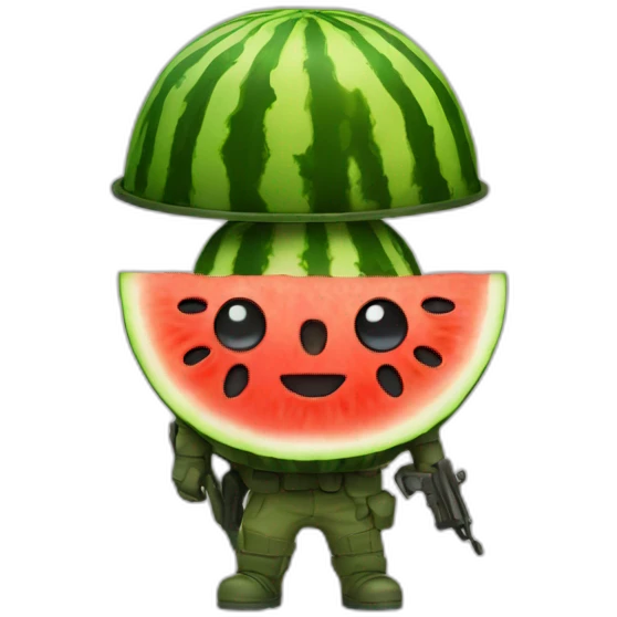 watermelon soldier emoji