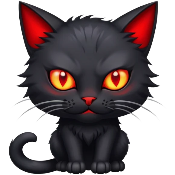 cat but demon emoji