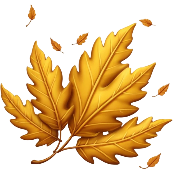 Falling golden leaves emoji