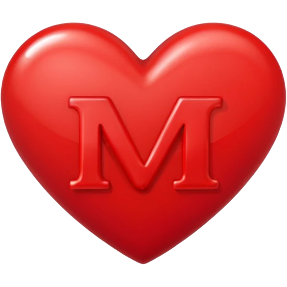 the letters M + V, in a heart emoji