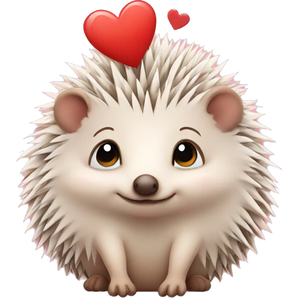 Cute Hedgehog in love emoji