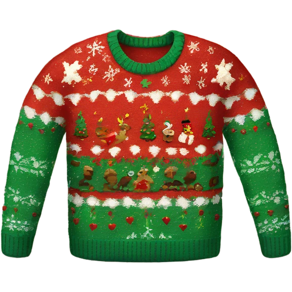 Real Ugly Christmas sweater emoji