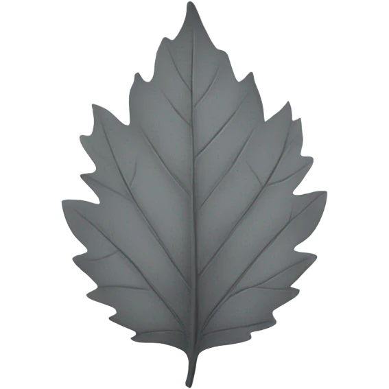 Grey leaf emoji