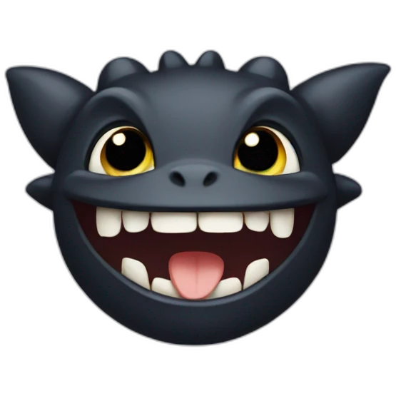 Toothless smiling emoji