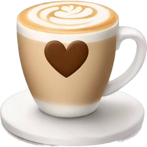 cappucino heart emoji emoji