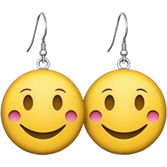 smiley face earrings emoji