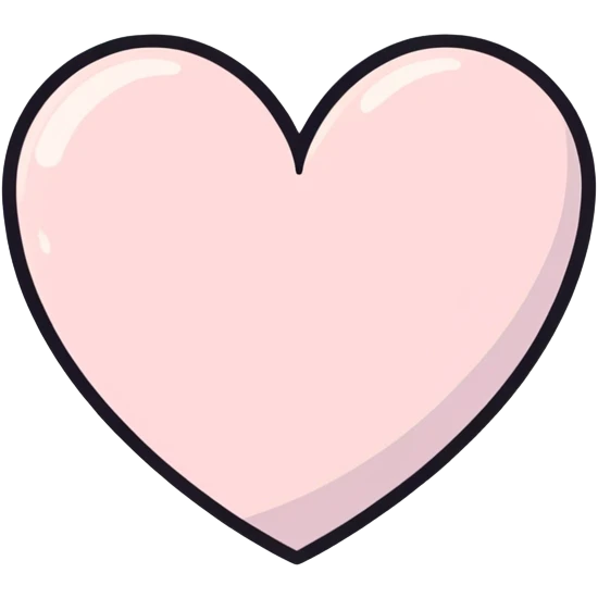 A cute pastel heart emoji