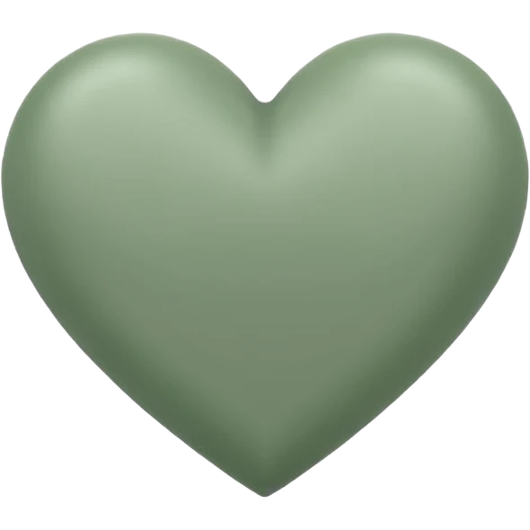 sage green heart emoji