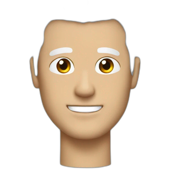 guy tall white spiky hair navy-blinfolded emoji