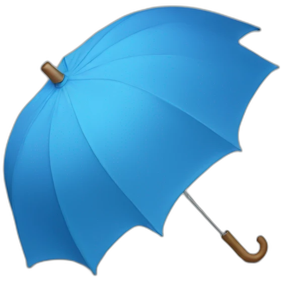 blue umbrella broken emoji