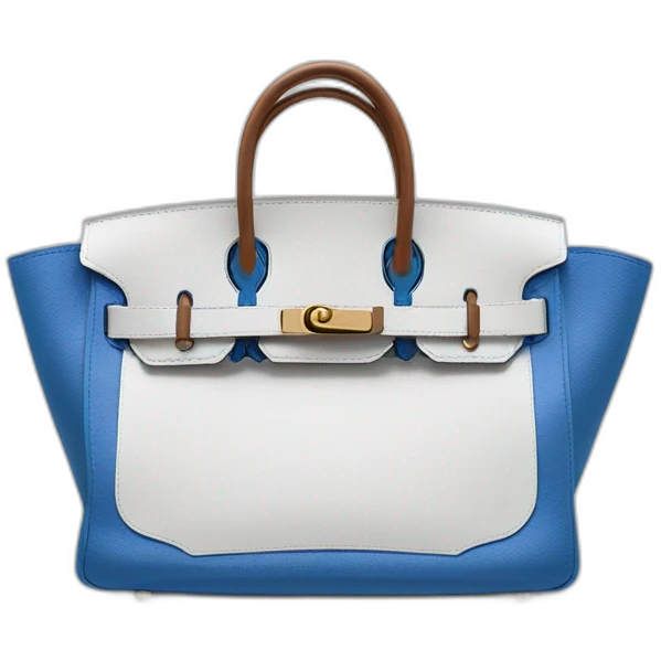 Birkin in blue and white emoji