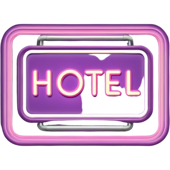 Mauve retro hotel sign emoji