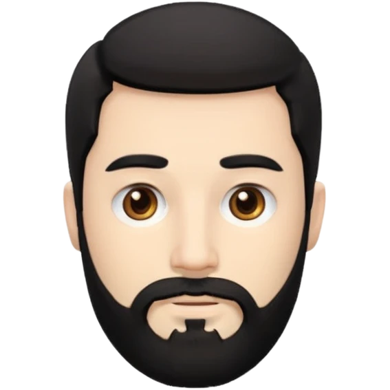 мужчина с белым тоном кожи и черными волосами и бородой emoji
