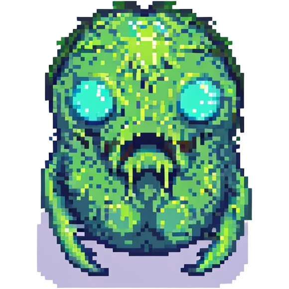 slime monster, purple emoji