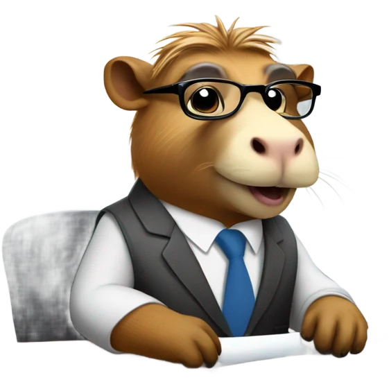 Capybara business emoji