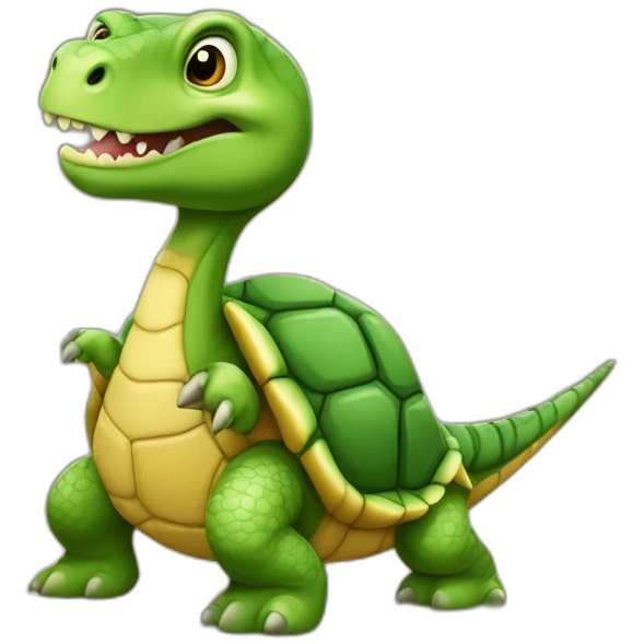 Tortue sur un dinosaure  emoji