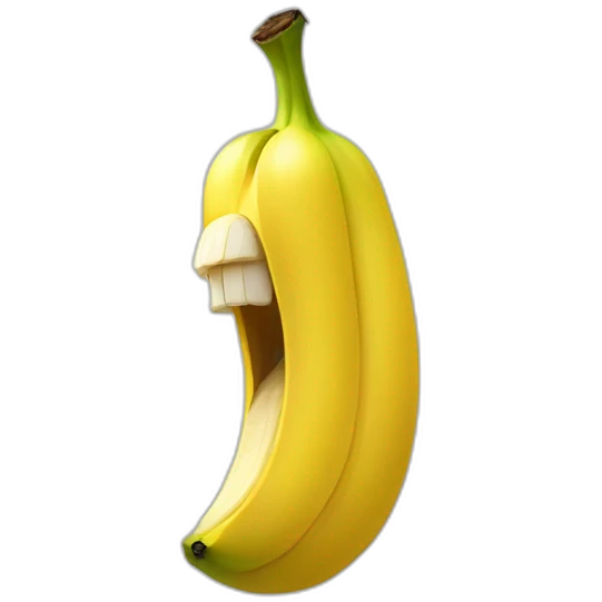 banana coming out of a mouth emoji