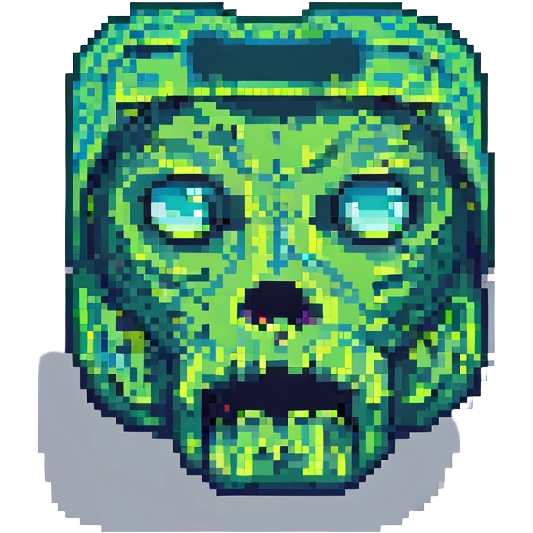 minecraft creeper face pixel art style emoji