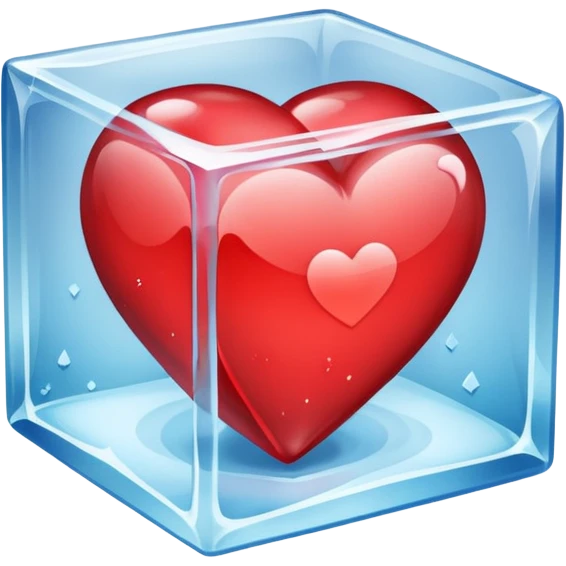 a heart in a frozen cube emoji
