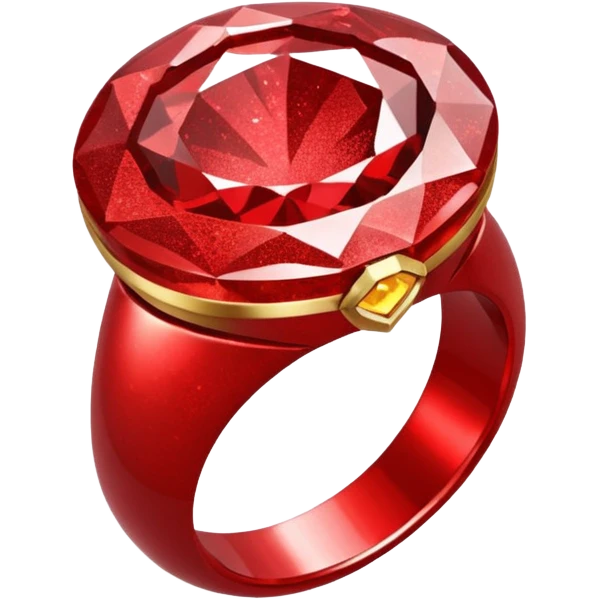 red glitter ring emoji