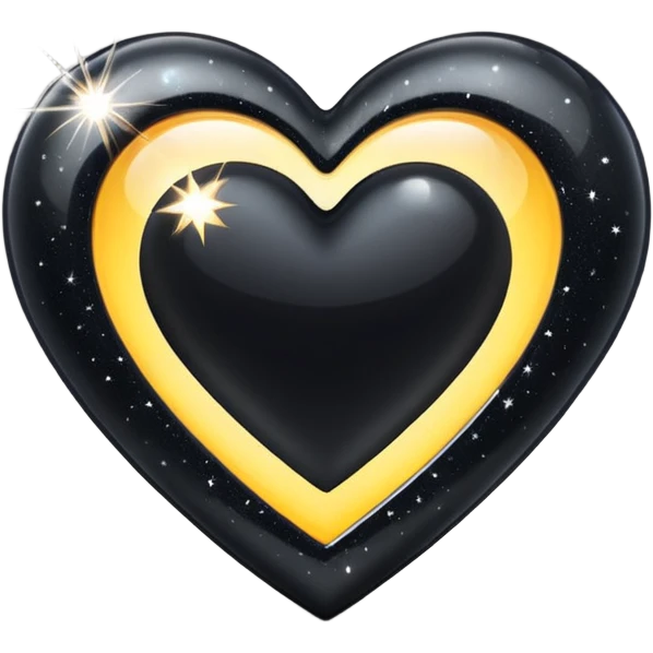 black heart with sparkles emoji
