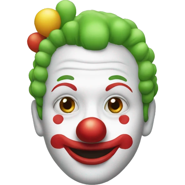 Clown pied emoji