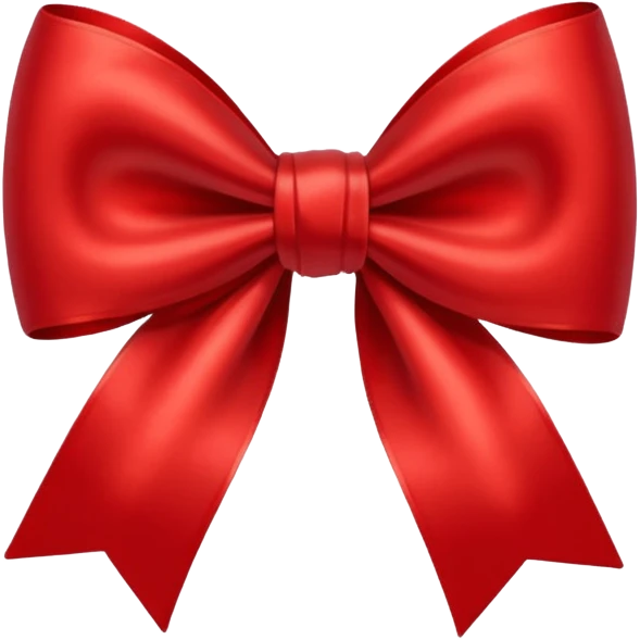 simple red bow emoji