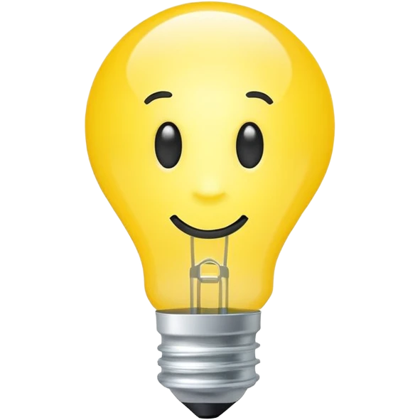 Simple flat emoji of a bright yellow light bulb symbolizing a positive idea, with a green check mark next to it. Clean, modern, minimal design. No text, no 3D, no shadows. White or transparent background.. emoji