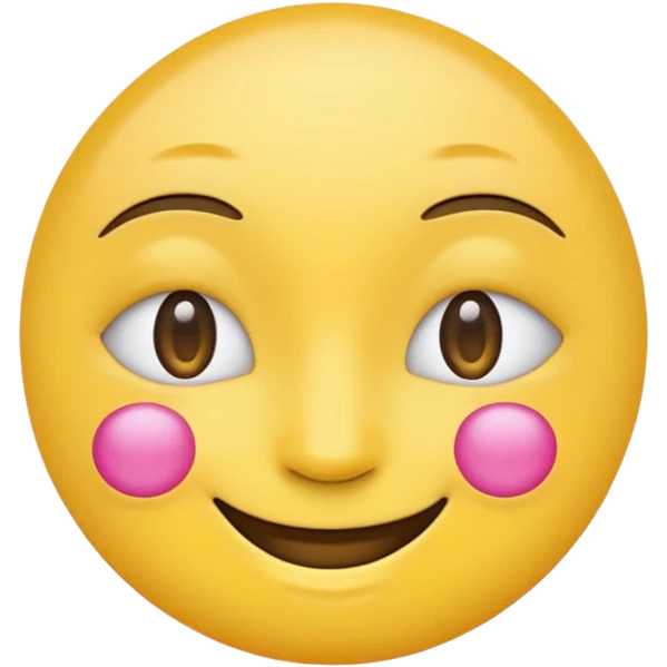 Standard Yellow emoji with pink under eye patches emoji