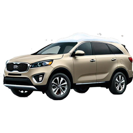 Snow covering a Kia Sorento beige  emoji