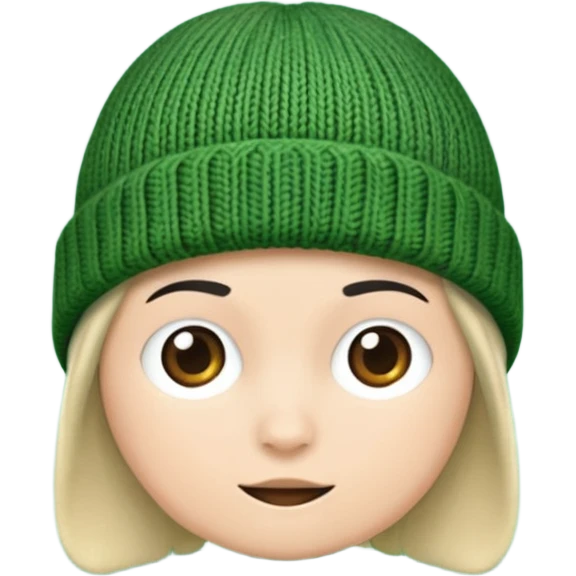 a green beanie by itself  emoji