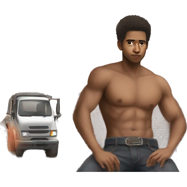 man driving motorcycle shirtless emoji